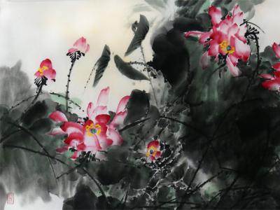 恣肆筆墨 詩韻荷圖——撫順美協主席路民先生參展“丹青繪盛世 妙筆迎新年”成功美術館名家書畫邀請展作品賞析