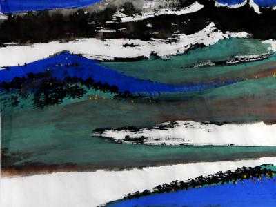 墨彩相彰 情寄高原——青海山水畫家郭子源先生參展“丹青繪盛世 妙筆迎新年”成功美術館名家書畫邀請展作品賞析