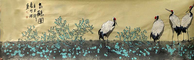 墨蘊仙姿 鶴舞丹青——淺談張哲珠先生國畫“鶴作”長卷的藝術內蘊