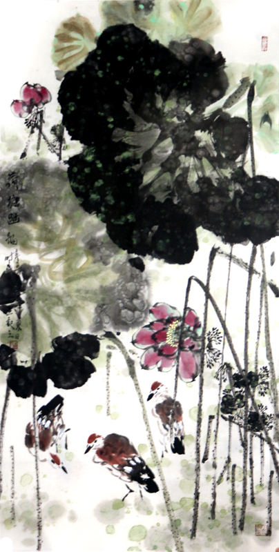 陽春白雪 脫塵而生——成功美術(shù)館館藏四川美協(xié)主席梁時(shí)民先生《荷塘幽韻》漫談