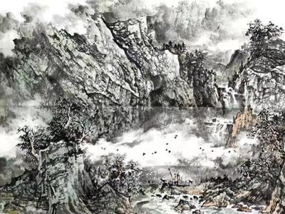 筆墨恣肆 山奇云詭——米和平先生參展“禮贊勞動美·成功美術館全國名家書畫展”作品賞析