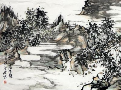 線寫質(zhì)樸  墨意清雅——知名書畫家陳濂波山水畫在《西部成功書畫家》刊載  