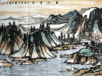 以“寫”為骨  錦繡雄偉——《西部成功書畫家》刊載陳學同先生《春山云起》讀后感
