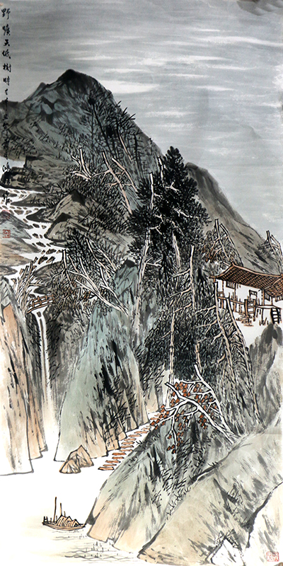 圖蘊詩景 情貯筆端——山水畫家孫鴻駿作品入選“喜迎二十大·禮贊新時代”成功美術館全國名家書畫展
