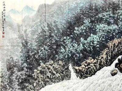斑斕黔山韻 布勢藉水情——貴州美協名譽主席楊長槐先生畫作（《西部成功書畫家》刊載）淺析