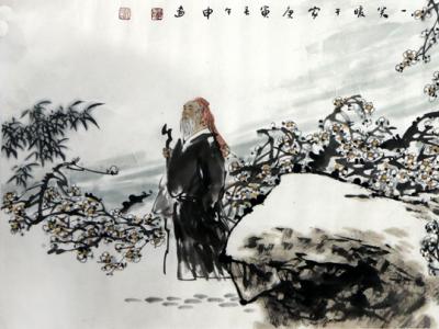 墨梅清峻 文氣典雅——《西部成功書畫家》刊載人物畫家李午申先生作品賞析