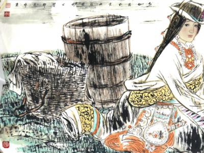 豐麗典雅 嫵媚張揚——毛水仙教授人物畫（《西部成功書畫家》刊載）淺說