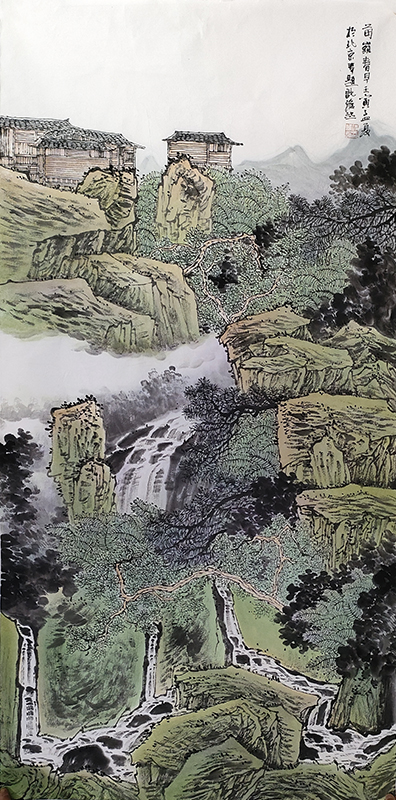 翠微深處 苗侗之鄉——當代著名山水畫家滿維起先生畫作（《西部成功書畫家》刊載）淺析