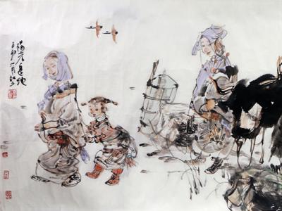 線舞形筑 筆致神生——中國國家畫院副院長張江舟先生作品（成功美術館館藏名家作品癸卯賀新春線上展）淺析