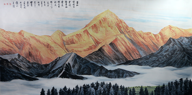 西部山河壯 雪域天地美——中美協理事李兵先生雪山畫作（《西部成功書畫家》刊載）賞讀