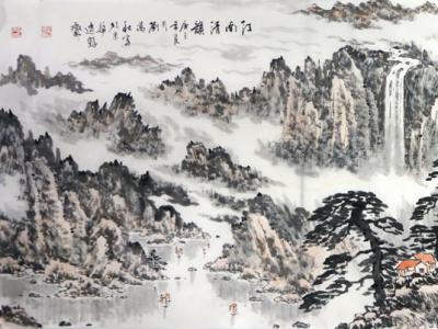 云霧漫漫 水韻清音——劉萬秋先生入選“最美形象是勞動者·成功美術館全國名家書畫展”作品賞析