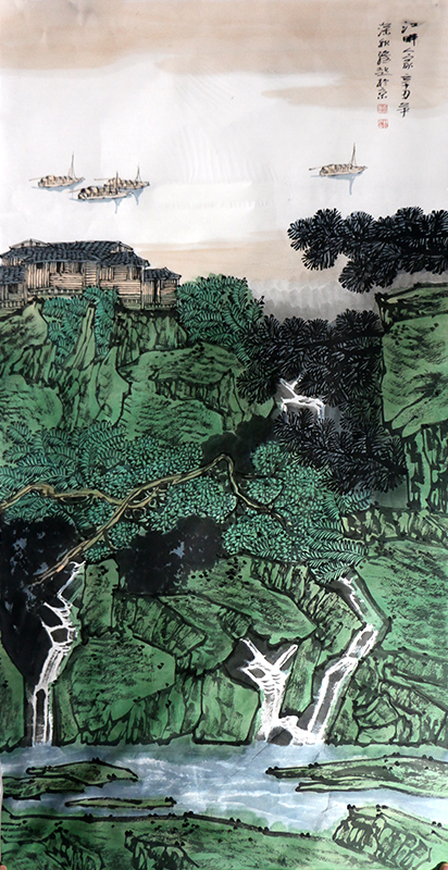 且看青綠撲面來——賞讀著名山水畫家滿維起先生畫作（《西部成功書畫家》刊載）的一點(diǎn)思考
