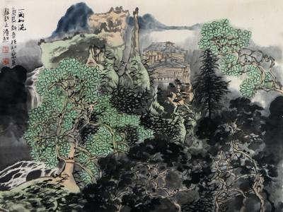 且看青綠撲面來——賞讀著名山水畫家滿維起先生畫作（《西部成功書畫家》刊載）的一點思考