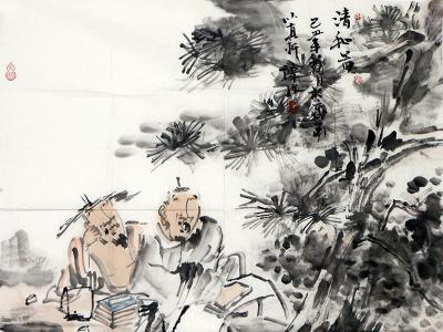 筆墨簡潔 意境閑適——《西部成功書畫家》刊載譚孜人物畫賞析