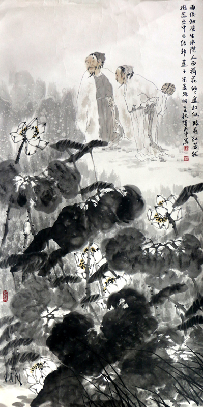 墨葉映白荷 花語即我語——北京美協(xié)副主席賀成才先生畫作（《西部成功書畫家》刊載）賞讀