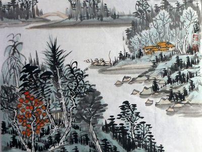 筆寫彩賦 山明水靜——湖南美協理事何仁誥先生作品在“書寫新時代·丹青繪金秋全國名家書畫邀請展”展出