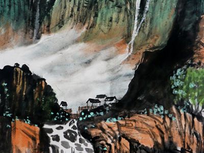 高山蒼秀 云水清溪——凌行志山水作品在“書寫新時代·丹青繪金秋——全國名家書畫展”展出
