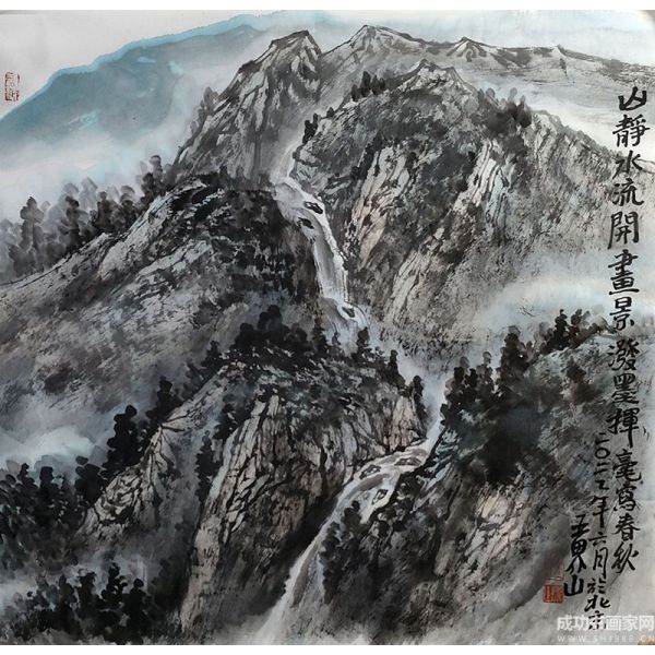 《山靜水流開畫景》