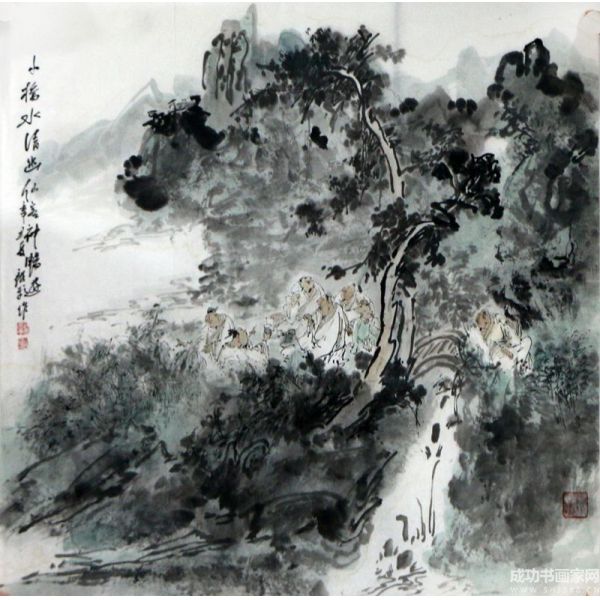 《小橋水清幽 仙客神暢游》