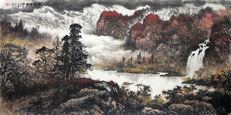 筆寫山骨 彩染峰神——當(dāng)代山水畫家王信聰先生畫作（《西部成功書畫家》刊載）賞讀