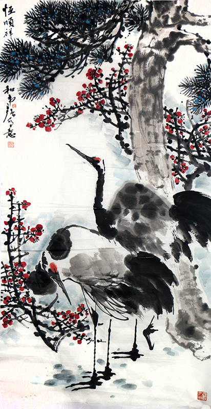 寫意言志 以鶴傳情 ——西北師范大學(xué)韋自強教授花鳥畫作（《西部成功書畫家》刊載）簡析