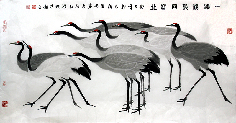 沒骨繪鶴 寫意傳情——中國女畫家協會副秘書長魏運秀作品（《西部成功書畫家》刊載）賞讀