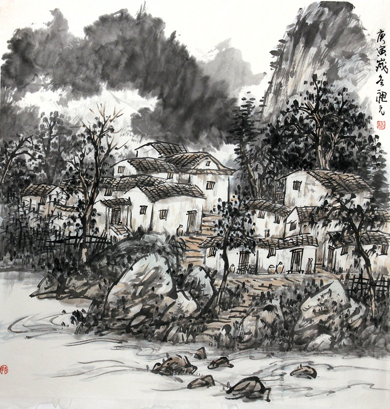 皴筆沉著 寄情家山——惠州美協(xié)主席楊昶元先生作品（《西部成功書畫家》刊載）簡析
