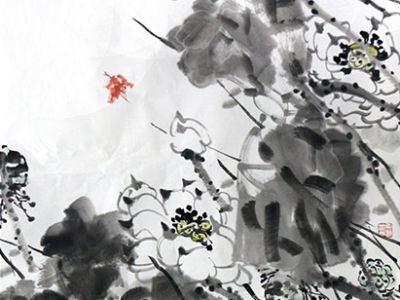 蜻蜓翩躚 素荷高潔——福建美協理事邱清崇先生作品在“成功美術館2024迎新春當代書畫名家邀請展”展出