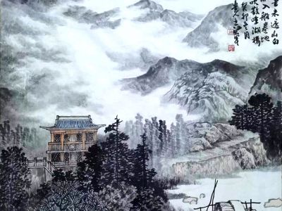以自然為師 為生活而畫——河南山水畫家梁軍先生作品在“成功美術館2024迎新春當代書畫名家邀請展”展出