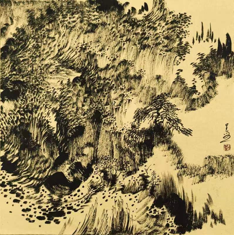 焦墨純粹 氣象宏大——劉建敏先生山水作品在“成功美術(shù)館2024迎新春當(dāng)代書畫名家邀請展”展出