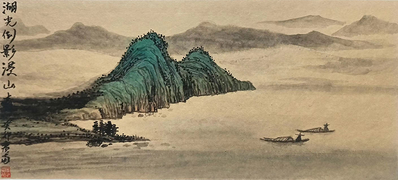 筆墨簡遠 禪意濃郁——李廣南先生畫作在“成功美術館2024迎新春當代書畫名家邀請展”展出