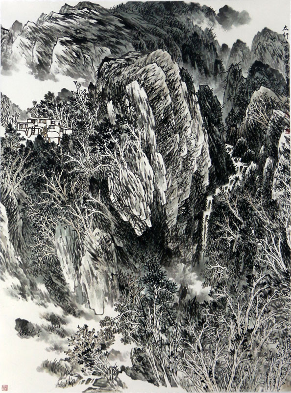 筆健峰愈奇 墨清山更秀——山西山水畫家孫鴻駿先生作品在“成功美術(shù)館2024迎新春當(dāng)代書畫名家展”展出