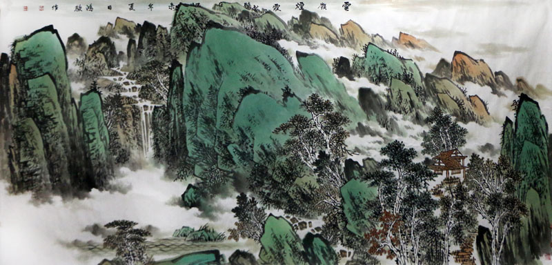 筆健峰愈奇 墨清山更秀——山西山水畫家孫鴻駿先生作品在“成功美術(shù)館2024迎新春當(dāng)代書畫名家展”展出