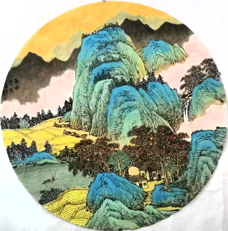 春山如黛 碧溪遠來——湖北山水畫家唐盛軍先生畫作參展“成功美術館2024迎新春當代書畫名家展”獲好評