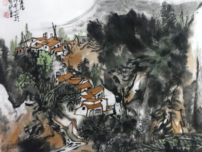 墨彩抒韻 畫意家園 ——隴上山水畫家路永仁先生畫作在“成功美術館2024迎新春當代書畫名家邀請展”展出
