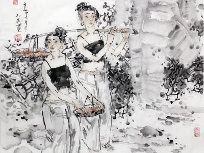 繪時代新貌 寫民族新象——湖北美院銀小賓教授畫作（《西部成功書畫家》刊載）簡析