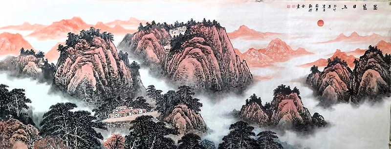 春山如黛 碧溪遠來——湖北山水畫家唐盛軍先生畫作參展“成功美術館2024迎新春當代書畫名家展”獲好評