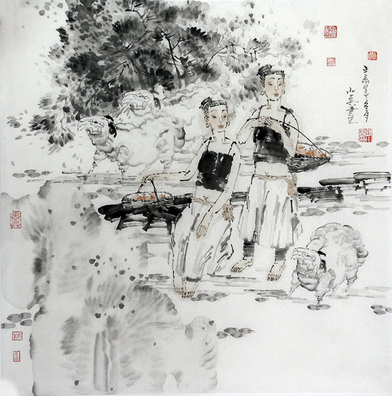 繪時代新貌 寫民族新象——湖北美院銀小賓教授畫作（《西部成功書畫家》刊載）簡析