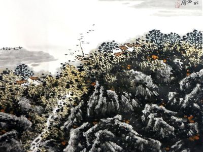 云水浩渺 意境清幽——安徽美協理事陳有德先生畫作在“成功美術館2024迎新春當代書畫名家邀請展”展出