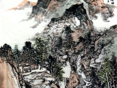云逸山靜 泉流林幽——河南山水畫家任鶴民先生作品在成功美術館2024迎新春當代書畫名家展”展出