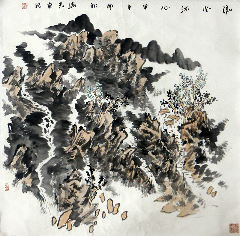 筆墨自然寫鄉情——《西部成功書畫家》刊載楊渝光山水畫作品賞析