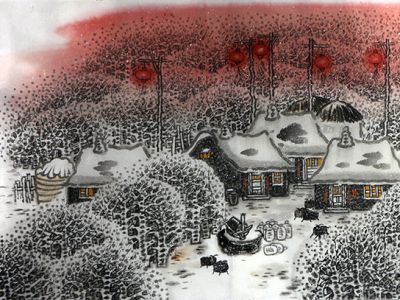 皴筆點厾造景 田園詩意之境——當代山水畫家李新聲先生作品（《西部成功書畫家》刊載）賞讀