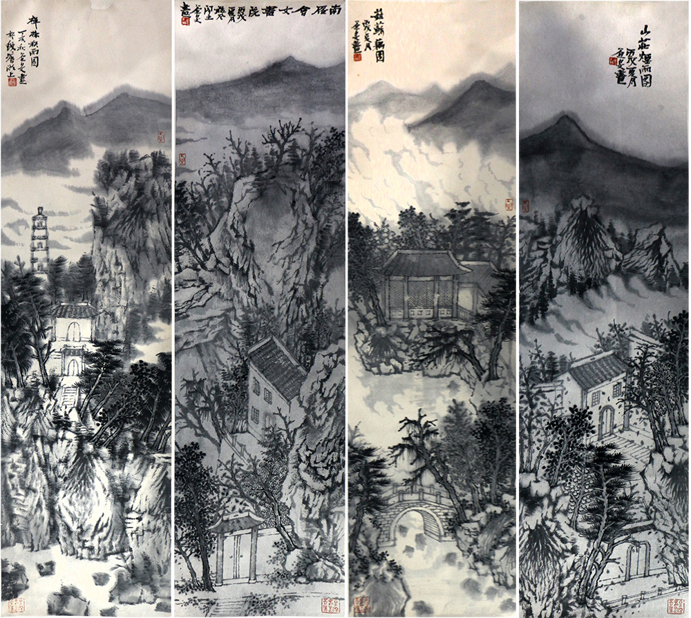 朦朧靜照 悠然忘我——中國美院張谷旻教授山水畫作（《西部成功書畫家》刊載）簡析