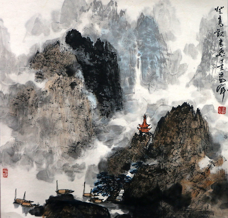 筆縱峰千仞 墨映水百里——當代著名山水畫家雷正民先生作品（《西部成功書畫家》刊載）簡析