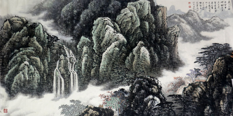 山色蒼潤(rùn)  群峰攬秀——《西部成功書(shū)畫(huà)家》刊載趙延華山水畫(huà)淺賞