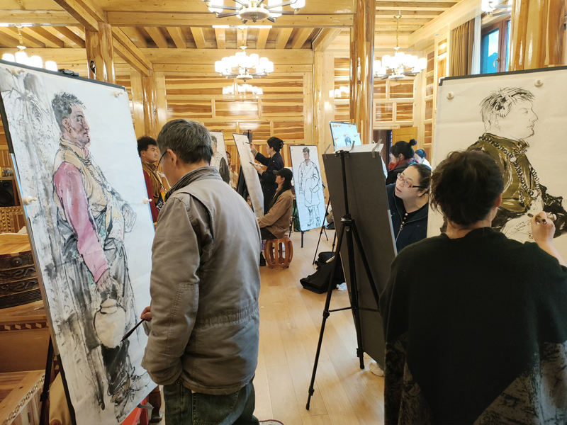 甘南風情入畫來——國家畫院張江舟師生采風團在扎尕那寫生側記