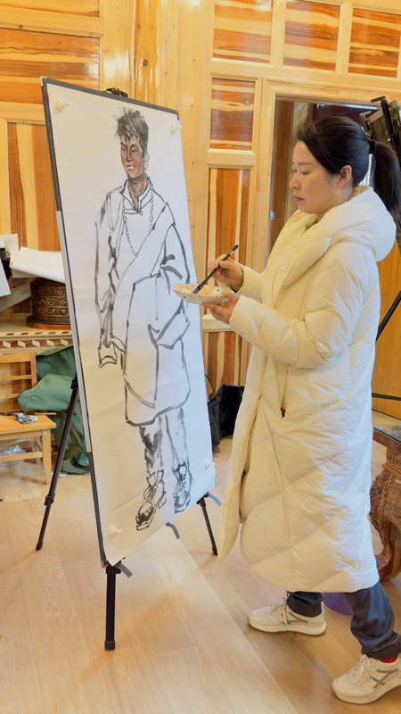 甘南風情入畫來——國家畫院張江舟師生采風團在扎尕那寫生側記
