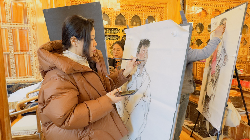 甘南風情入畫來——國家畫院張江舟師生采風團在扎尕那寫生側記
