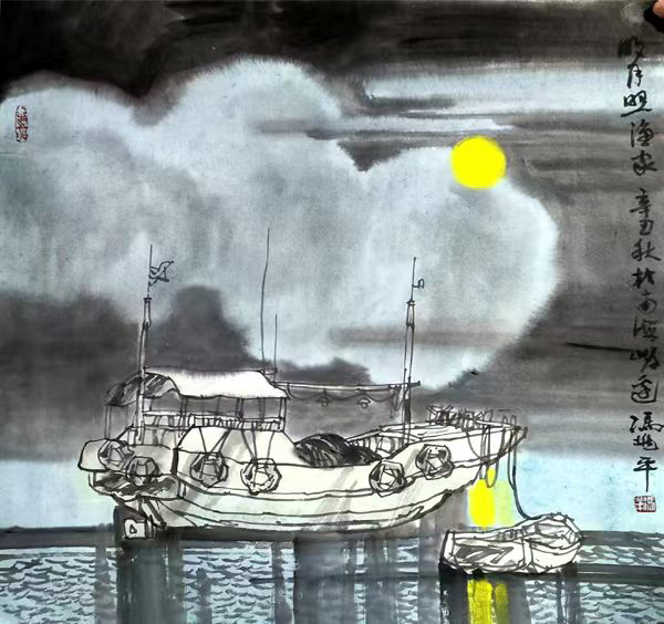 寫景喻人 船寄人生——《西部成功書畫家》刊載馮兆平先生國畫作品賞析