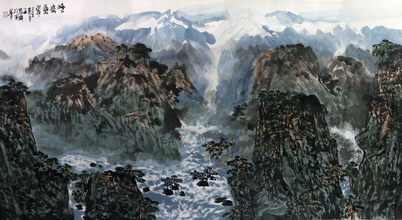 筆縱意馳 山明水秀——當代山水畫家王夢湖先生作品（《西部成功書畫家》刊載）賞讀
